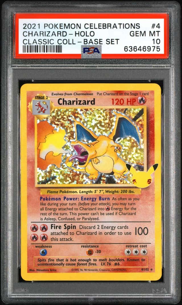 Pokemon 2021 Charizard 4/102 Holo Celebrations Classics GEM MINT PSA 10