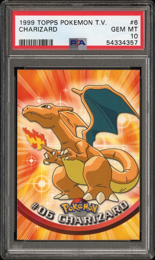 1999 TOPPS POKEMON TV #6 CHARIZARD PSA 10