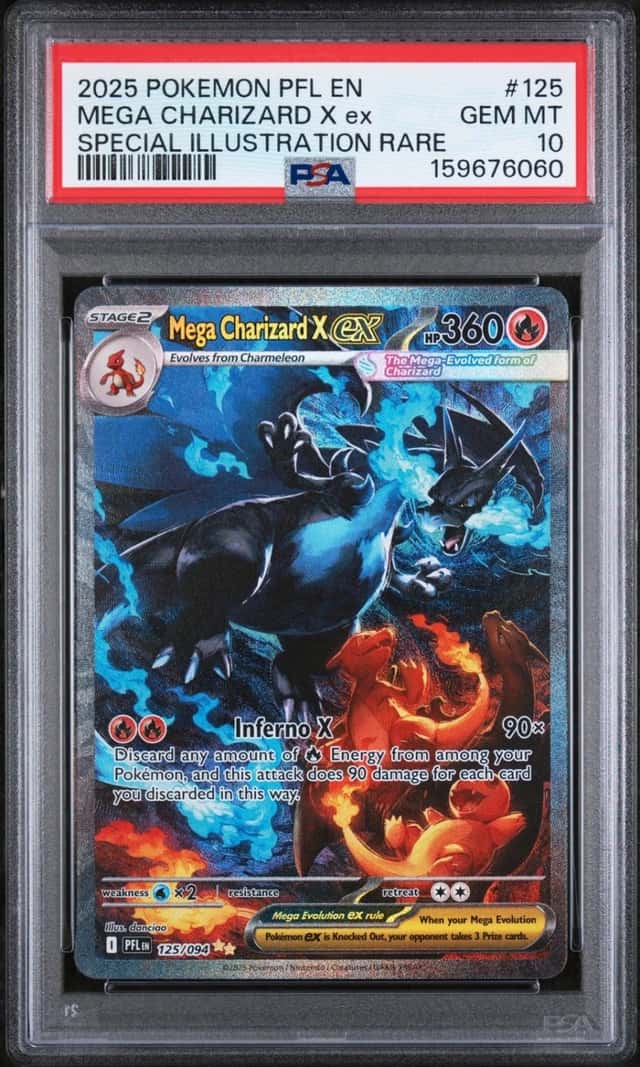 Pokemon Mega Charizard X ex Phantasmal Flames 125/094 SIR PSA 10 Gem Mint