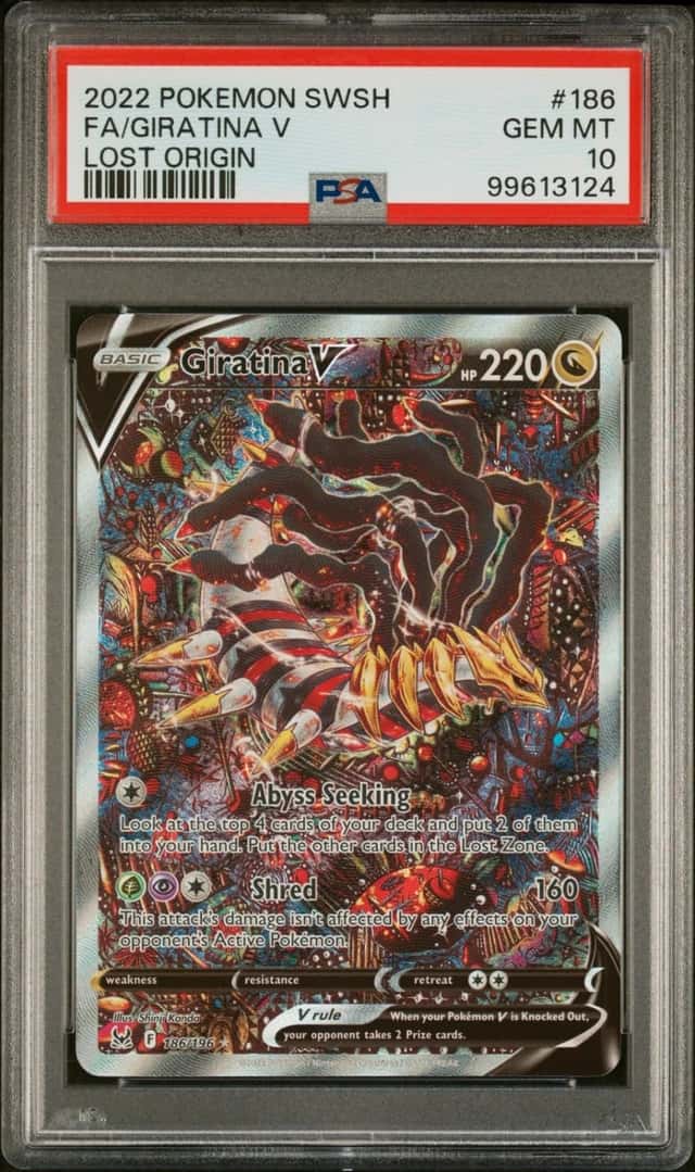 Pokemon Giratina V Lost Origin Full Alt Art 186/196 PSA 10 Gem Mint