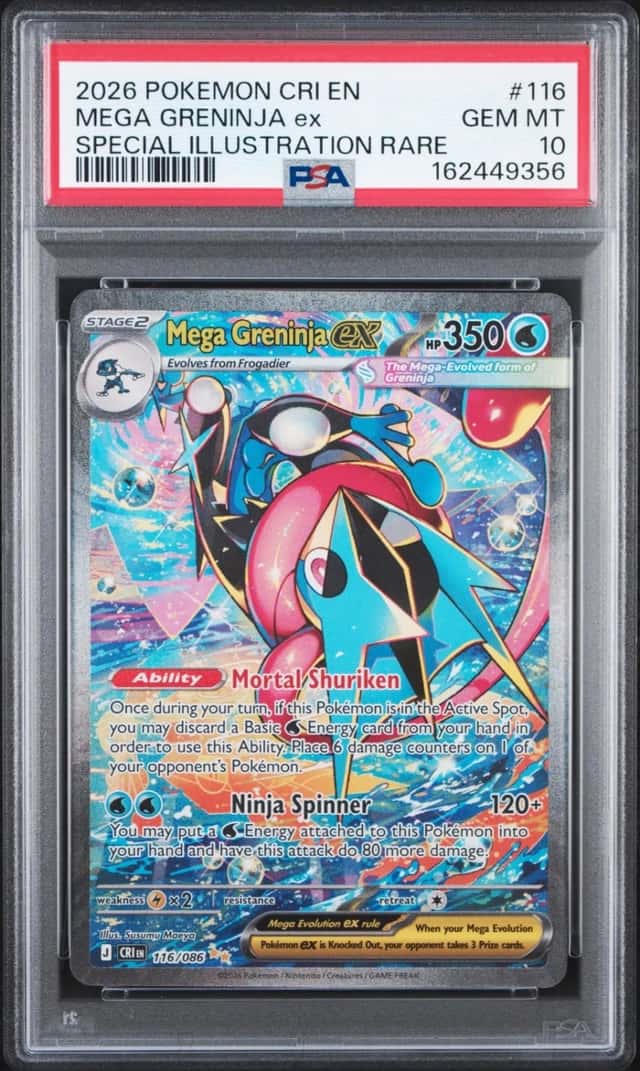 2026 POKEMON CHAOS RISING SPECIAL ILLUSTRATION RARE #116 MEGA GRENINJA EX PSA 10