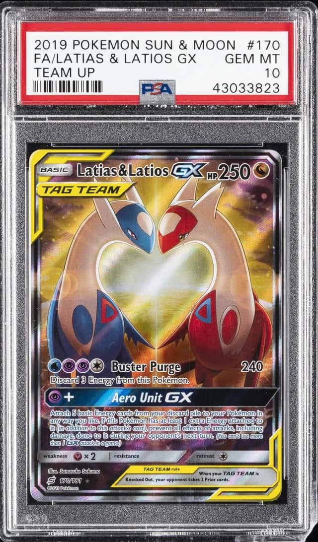 Pokemon Latias & Latios Gx Team Up Full Alt Art 170/181 PSA 10 Gem Mint