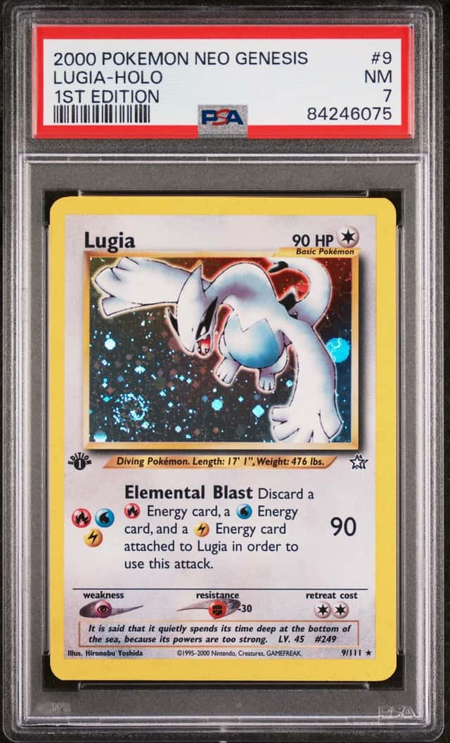 Pokemon Lugia Holo Neo Genesis 1st Edition 9/111 PSA 7