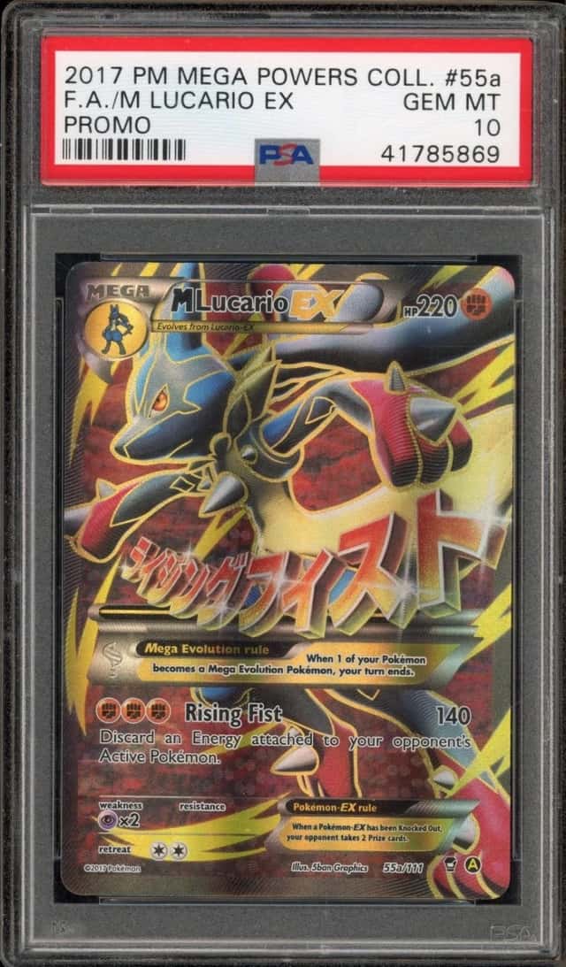 Pokemon M Lucario EX Mega Powers Coll. Full Art Promo 55A PSA 10 Gem Mint