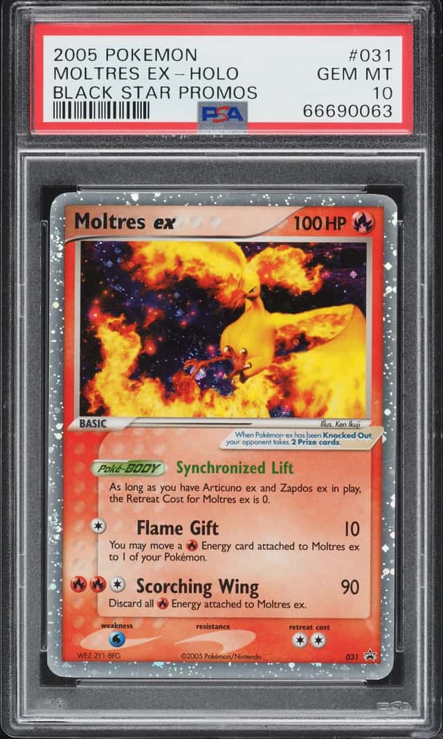 2005 Pokemon Black Star Promo Holo Moltres EX #31 PSA 10 GEM MINT