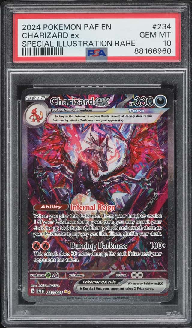 2024 Pokemon Scarlet & Violet Paldean Fates SIR Charizard EX #234 PSA 10 GEM MINT
