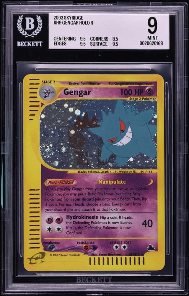2003 Pokemon Skyridge Holo Gengar #H9 BGS 9 MINT