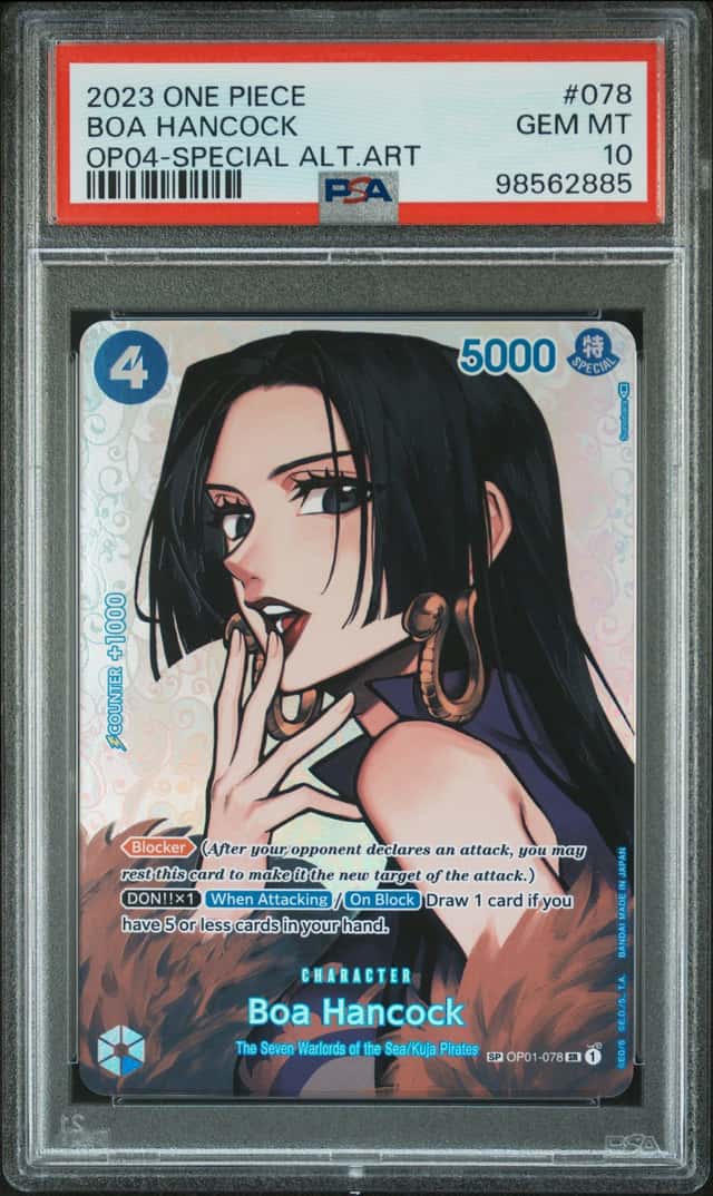 2023 One Piece OP04 EN Special Alternate Art #078 Boa Hancock PSA 10 GEM MINT