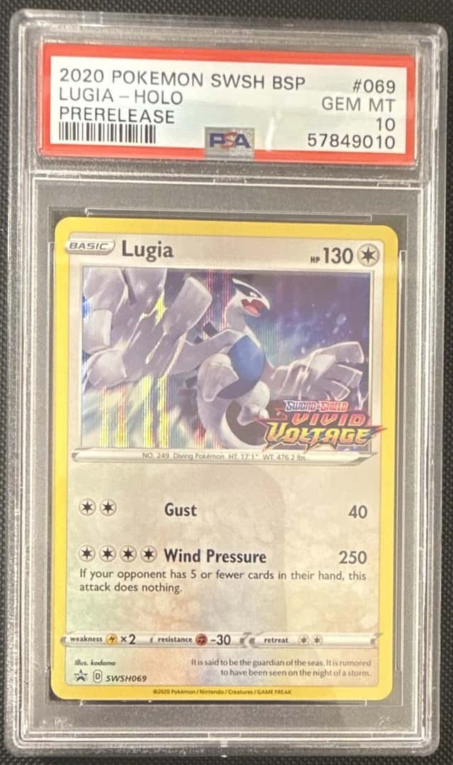 Pokemon Lugia SWSH069 SWSH Promo Prerelease Holo PSA 10 2020 EN
