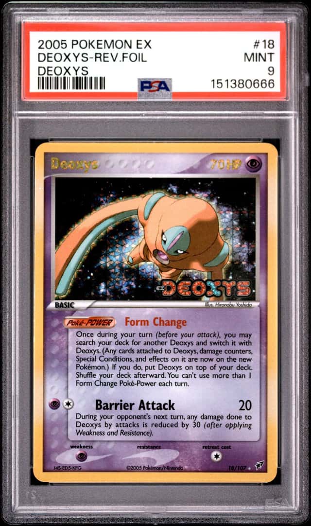 Pokemon Deoxys Reverse Holo EX Deoxys 18/107 PSA 9 Mint