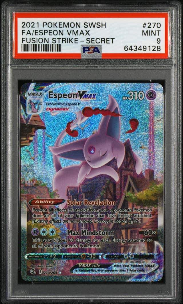 Pokemon Espeon Vmax Fusion Strike 270/264 Secret Rare Full Alt Art PSA 9 Mint