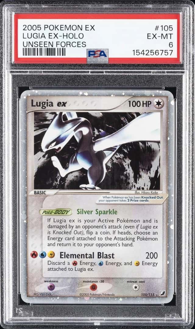 Pokemon Lugia EX Holo Unseen Forces 105/115 PSA 6