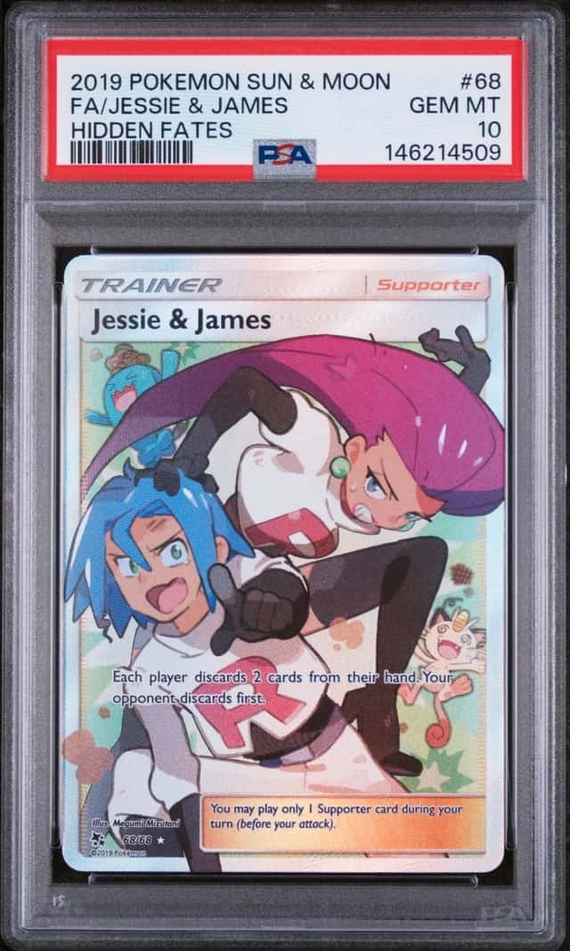 Pokemon Jessie & James Hidden Fates Full Art 68/68 PSA 10 Gem Mint