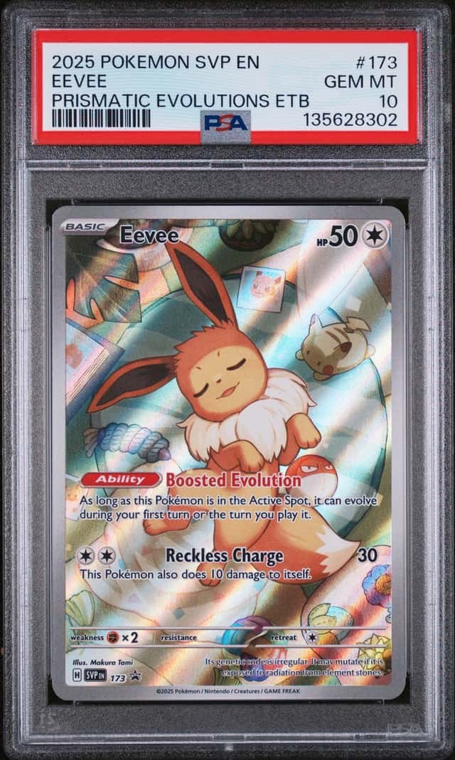 PSA 10 GEM MINT Eevee 173/SVP Black Star PROMO Prismatic Evolutions ETB Pokemon