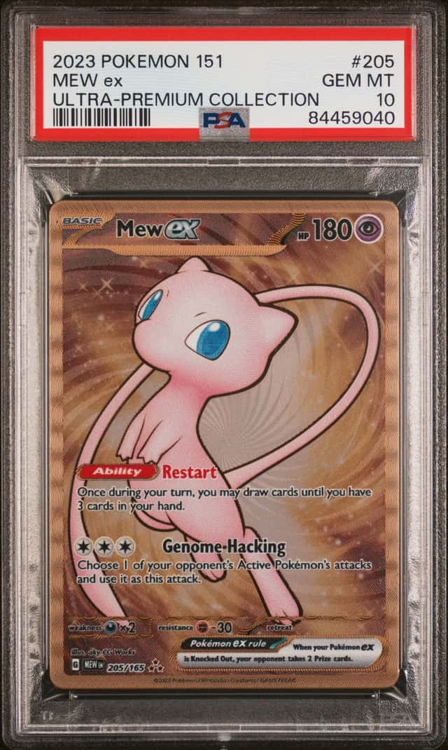 2023 POKEMON SV 151 UPC PROMO #205/165 MEW EX METAL CARD PSA 10