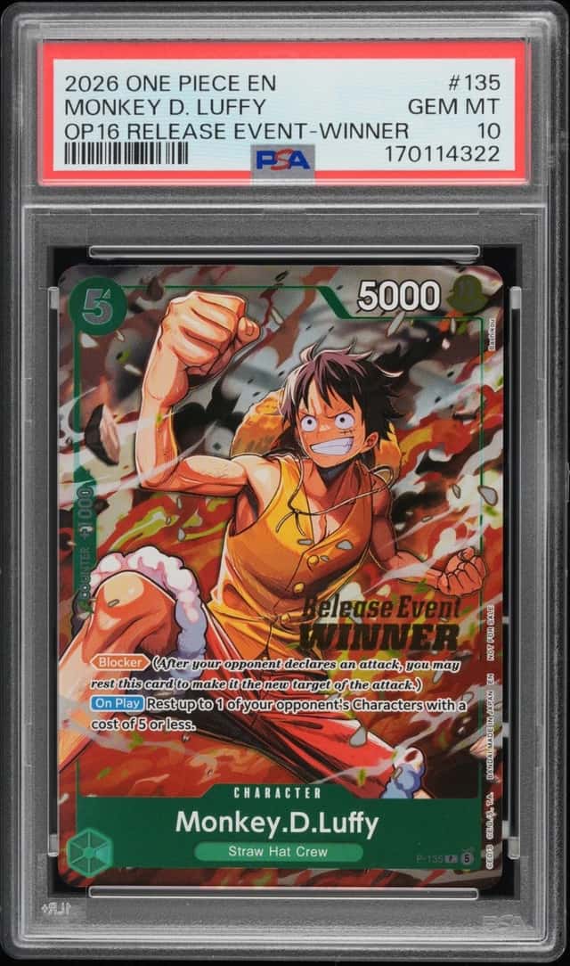 2026 ONE PIECE PROMOS #135 MONKEY D. LUFFY PSA 10