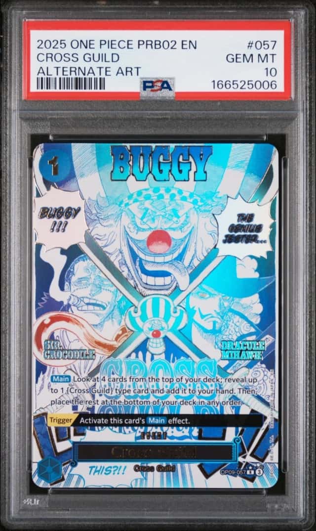 2025 ONE PIECE PRB02-PREMIUM BOOSTER ALTERNATE ART #057 CROSS GUILD PSA 10