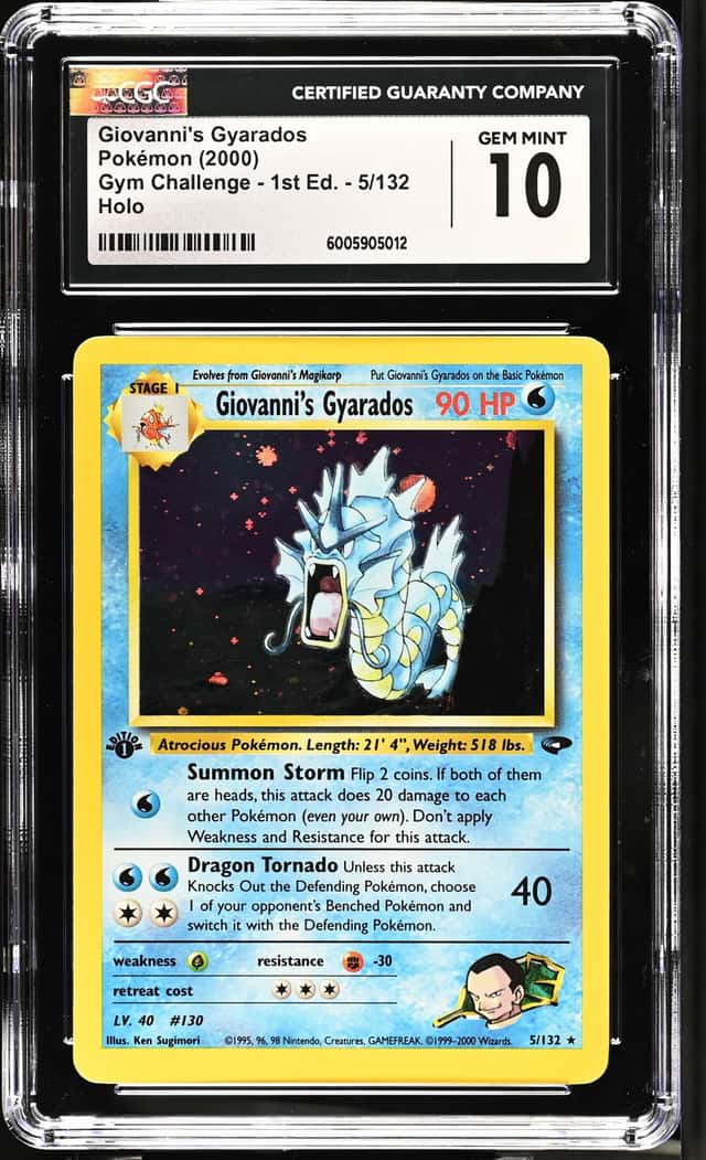 2000 Pokemon Gym Challenge 1st Edition Holo Giovanni's Gyarados #5 CGC 10 GEM MINT