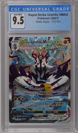 CGC 9.5 GEM MINT RAPID STRIKE URSHIFU VMAX 170 ALT ART POKEMON - 2021