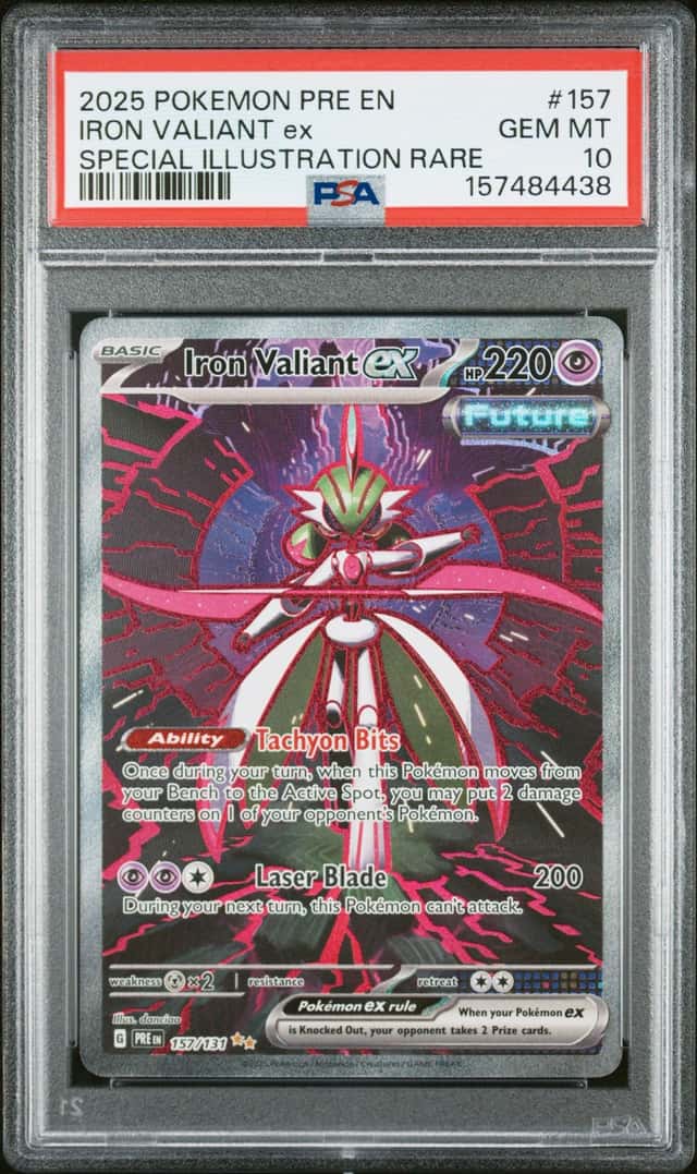 Pokemon 2025 Iron Valiant ex 157/131 SIR Prismatic Evolutions GEM MINT PSA 10