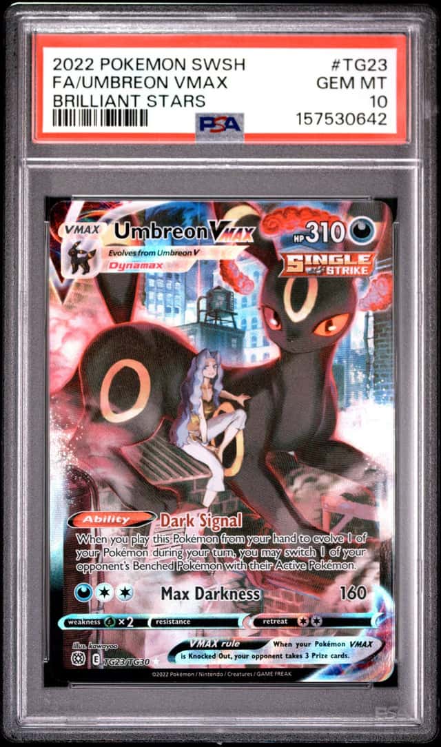 Pokemon 2022 Umbreon VMAX TG23/TG30 Full Art Brilliant Stars GEM MINT PSA 10