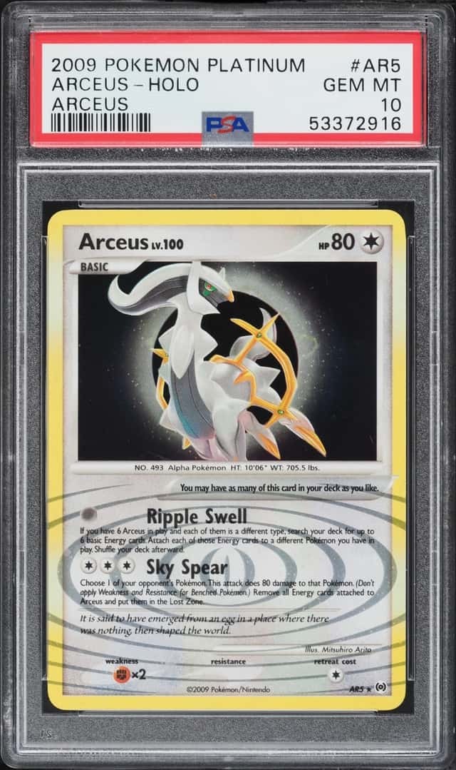 2009 Pokemon Platinum Holo Arceus #AR5 PSA 10 GEM MINT