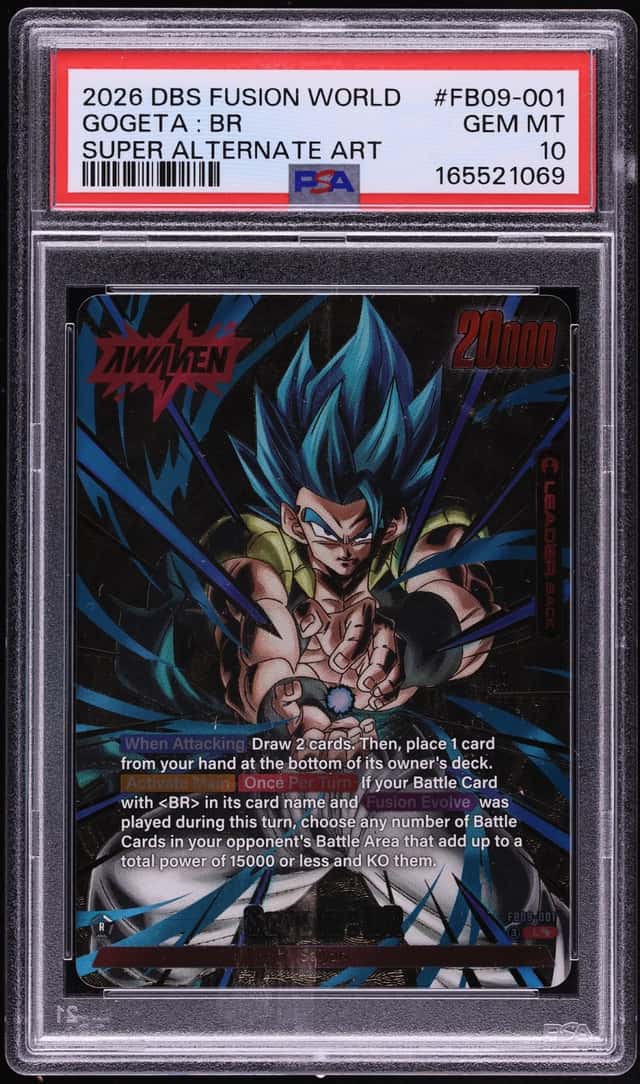 2026 Dragon Ball Super Fusion World Dual Evolution Super Alt Art Gogeta BR L #FB09-001 PSA 10