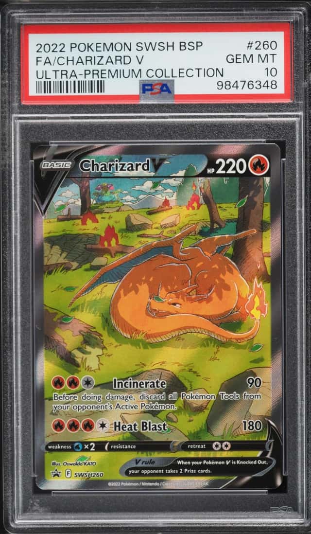 2022 Pokemon Sword & Shield Promo Ultra Premium Full Art Charizard V #SWSH260 PSA 10 GEM MINT