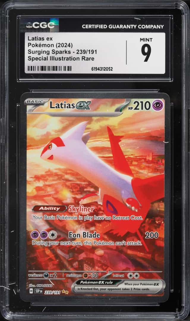 2024 Pokemon Scarlet & Violet Surging Sparks SIR Latias Ex #239 CGC 9 MINT