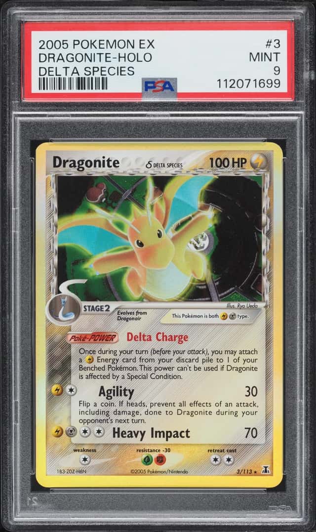 2005 Pokemon EX Delta Species Holo Dragonite #3 PSA 9 MINT