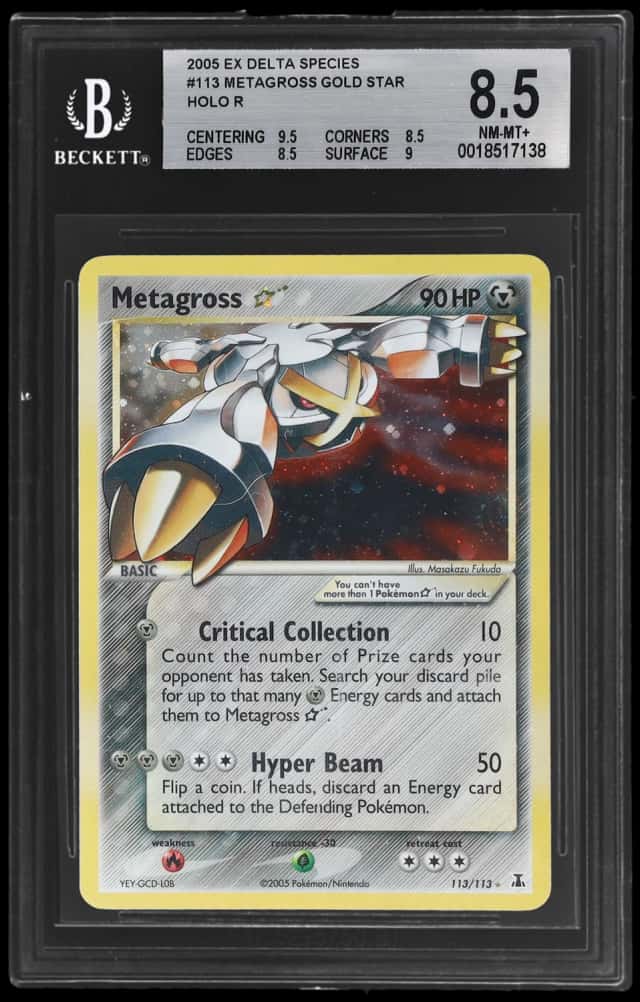 2005 Pokemon Ex Delta Species Holo Metagross Gold Star #113