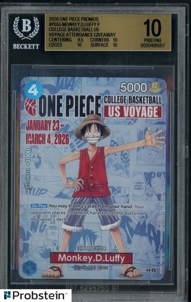 2026 One Piece EN College Basketball US Voyage #055 Monkey D Luffy BGS 10