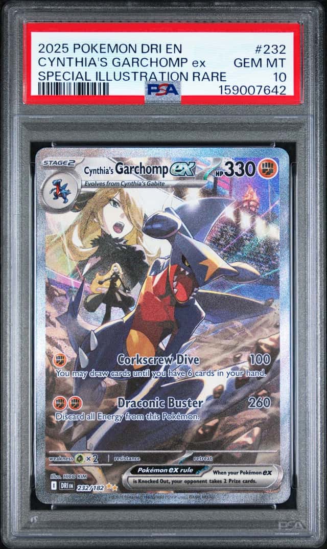 2025 POKEMON DRI SPECIAL ILLUSTRATION RARE #232 CYNTHIA'S GARCHOMP EX PSA 10