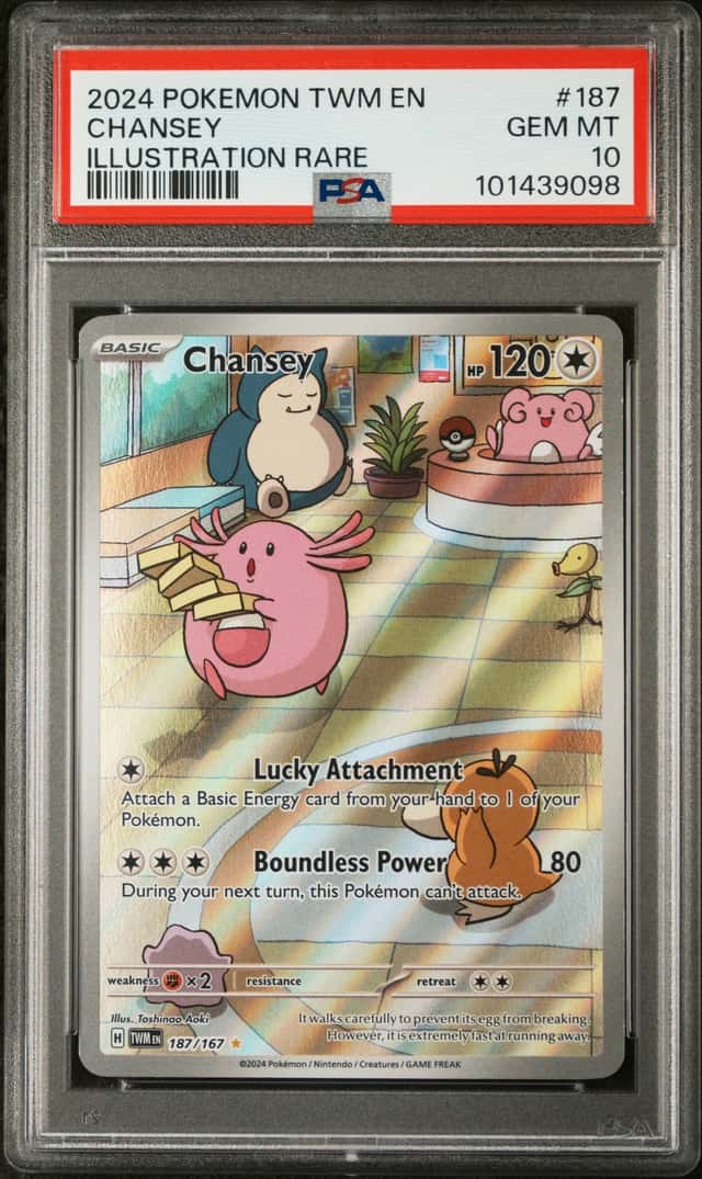 Pokémon Twilight Masquerade Chansey TCG Special Illustration Card 187/167 PSA 10