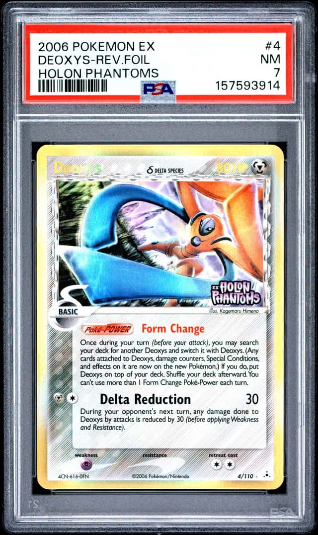 Pokemon Cards PSA 7 NM Deoxys Holon Phantoms Reverse Holo 2006 4/110