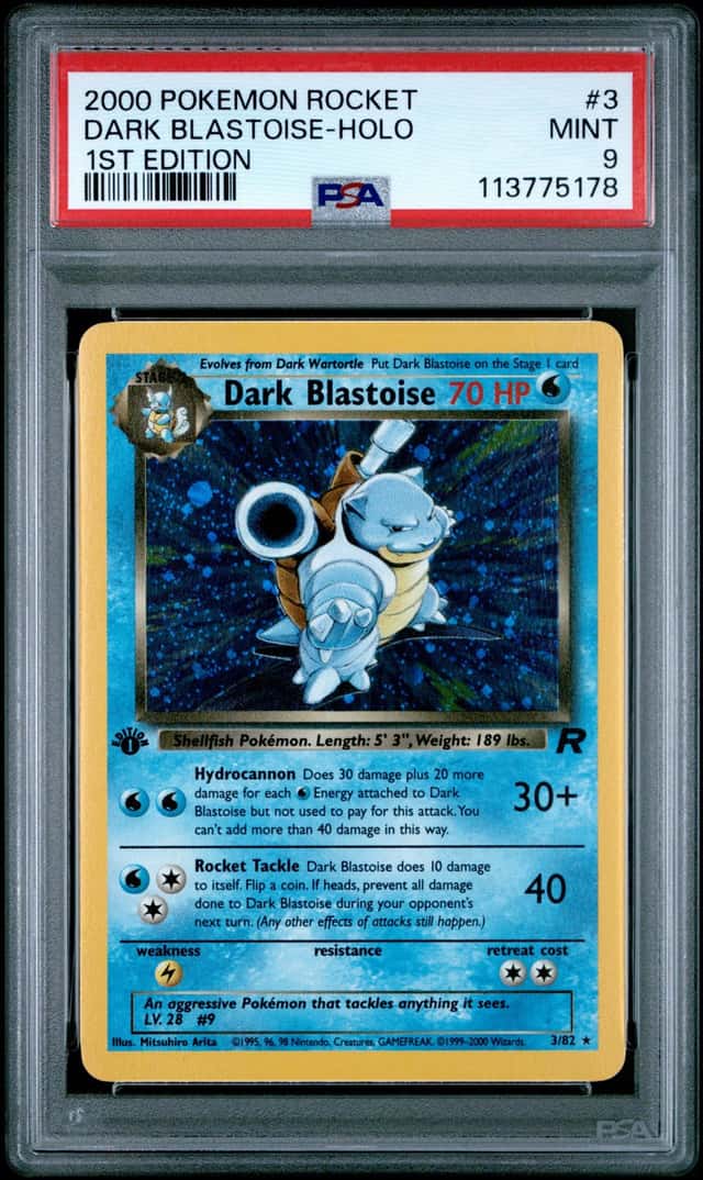 Pokemon PSA 9 1st Edition Dark Blastoise #3 Holo MINT