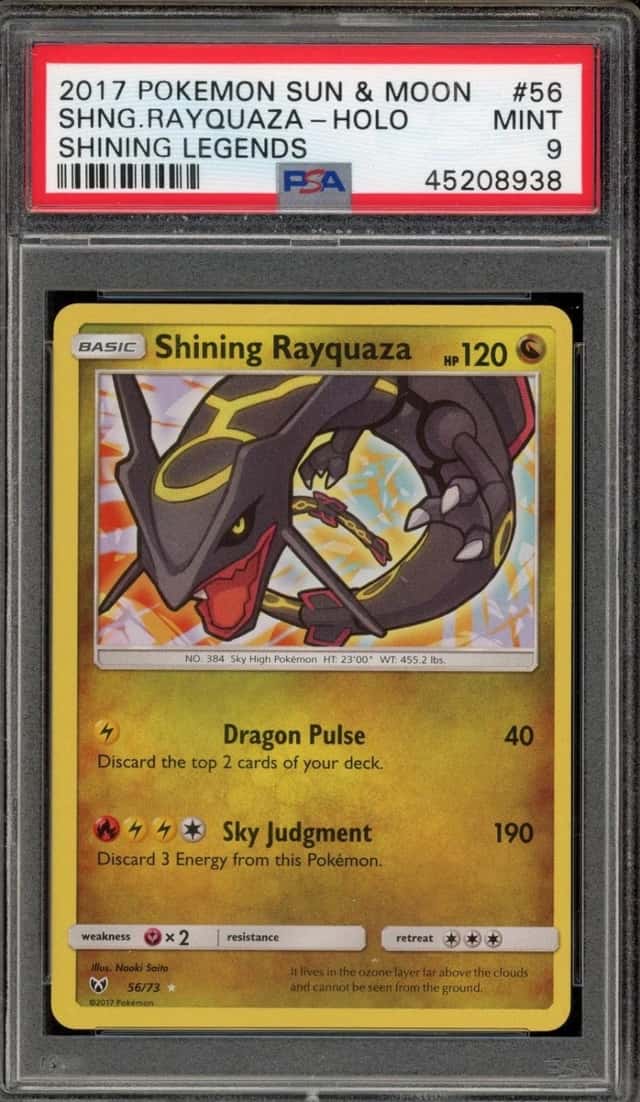 Pokemon Shining Rayquaza Holo Shining Legends 56/73 PSA 9 Mint