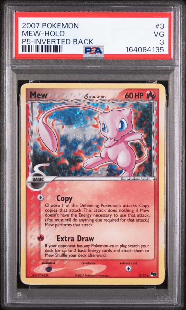 The Pokémon Company Mew Delta Species POP Series 5 003/017 Holo Rare PSA 3
