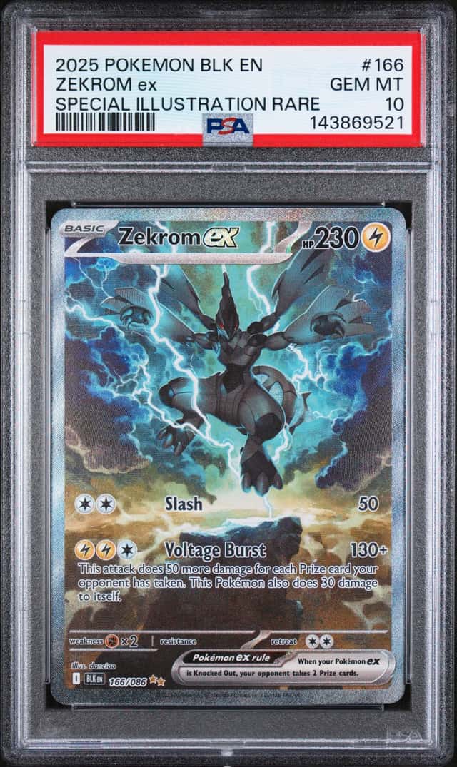 Pokémon TCG Zekrom ex 166/086 Black Bolt PSA 10 Gem Mint ENGLISH