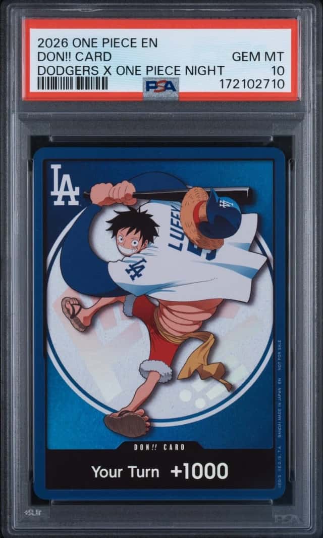 2026 ONE PIECE PROMOS DODGERS X ONE PIECE NIGHT DON!! CARD PSA 10