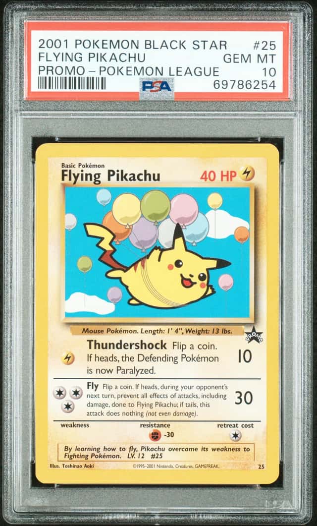 2001 Pokemon League Black Star Promo Flying Pikachu #25 PSA 10 GEM MINT