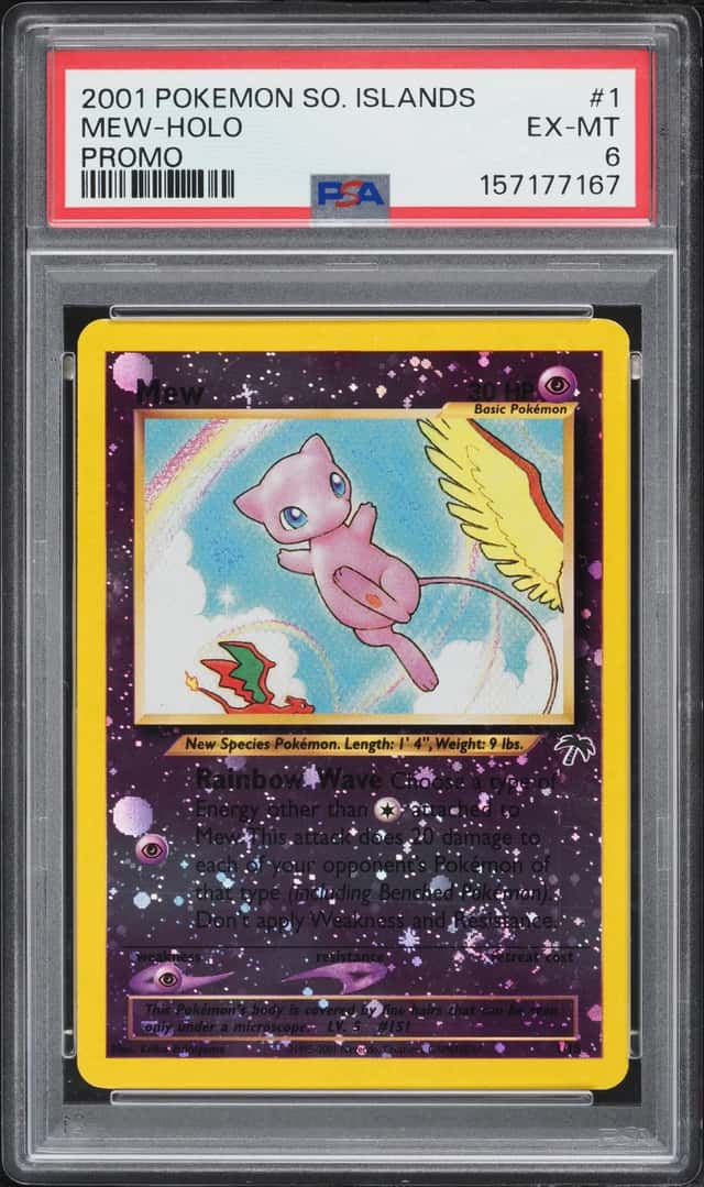2001 Pokemon Southern Islands Promo Reverse Holo Mew #1 PSA 6 EXMT