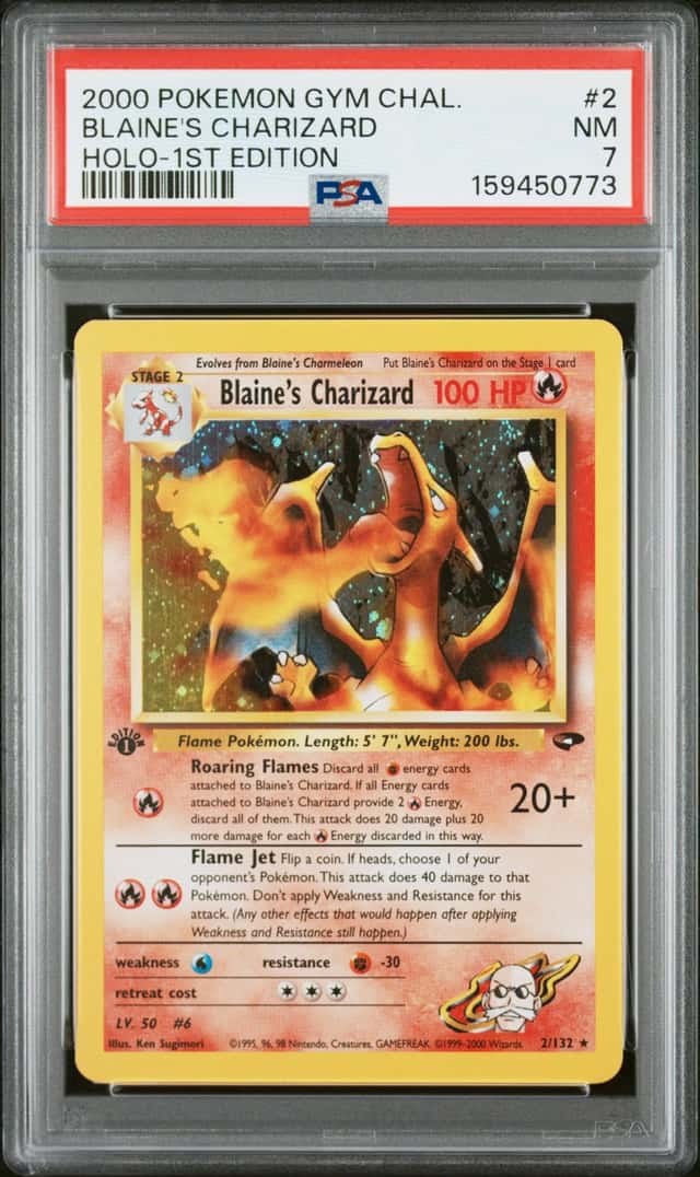 2000 Pokemon Gym Challenge 1st Edition Holo Blaine's Charizard #2