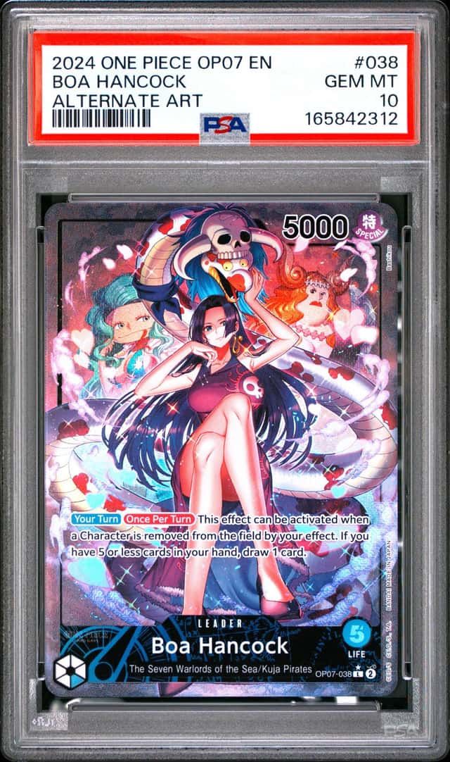 2024 ONE PIECE OP07-500 YEARS IN THE FUTURE ALTERNATE ART BOA HANCOCK PSA 10