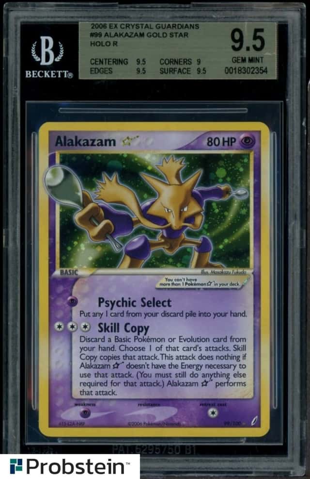 2006 Pokemon Gold Star Ex Crystal Guardians #99 Alakazam Holo BGS 9.5 GEM MINT