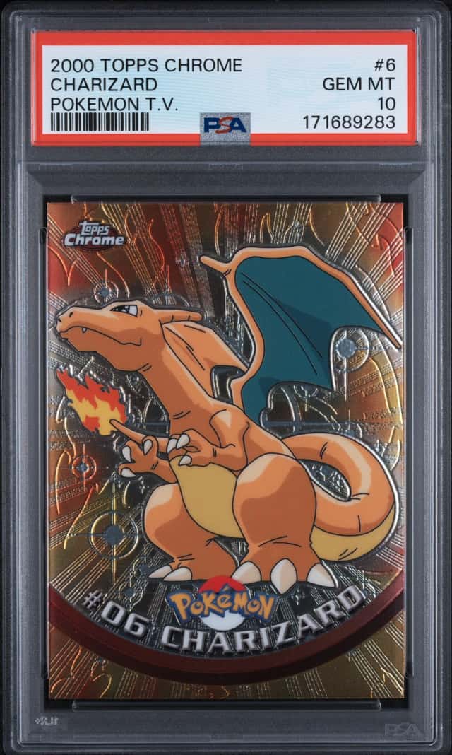 2000 Topps Chrome Pokemon TV #6 Charizard PSA 10 GEM MINT