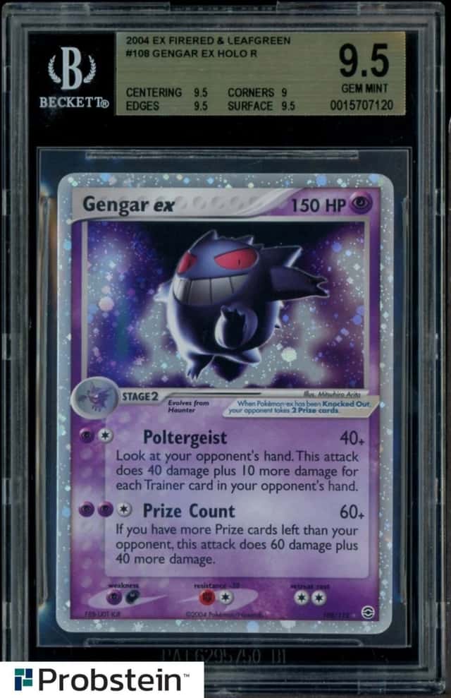 2004 Pokemon Ex Firered & Leafgreen #108 Gengar Ex Holo BGS 9.5 GEM MINT
