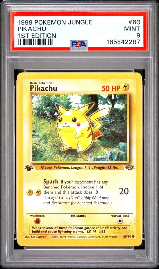 1999 POKEMON JUNGLE 1ST EDITION #60 PIKACHU PSA 9