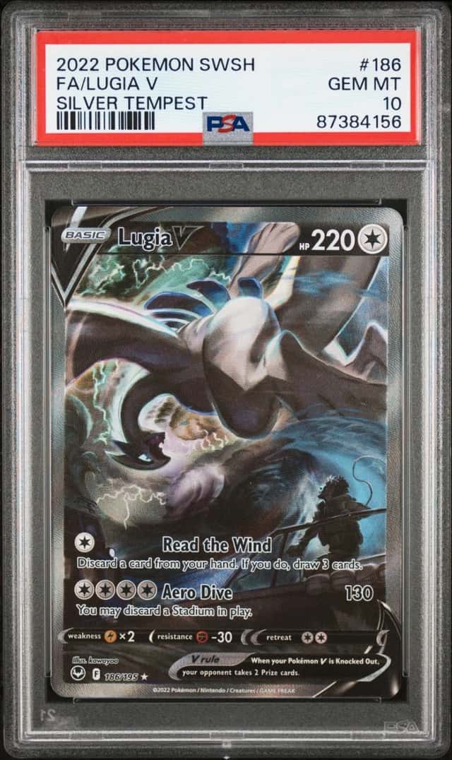 Pokemon Lugia V Silver Tempest Full Alt Art 186/195 PSA 10 Gem Mint