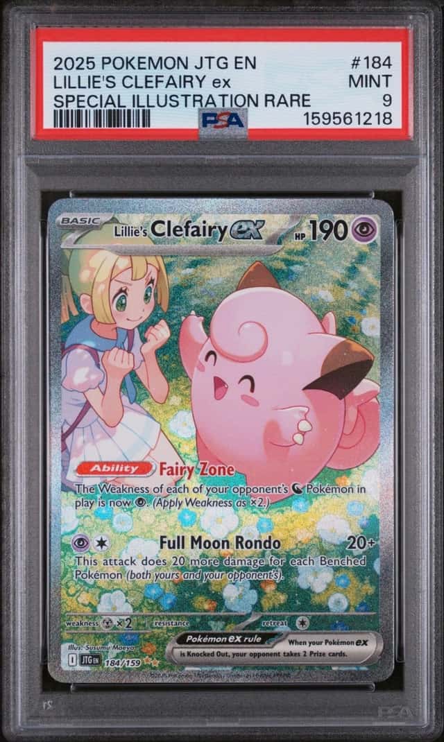 Pokemon Lillie's Clefairy ex Journey Together 184/159 SIR PSA 9 Mint